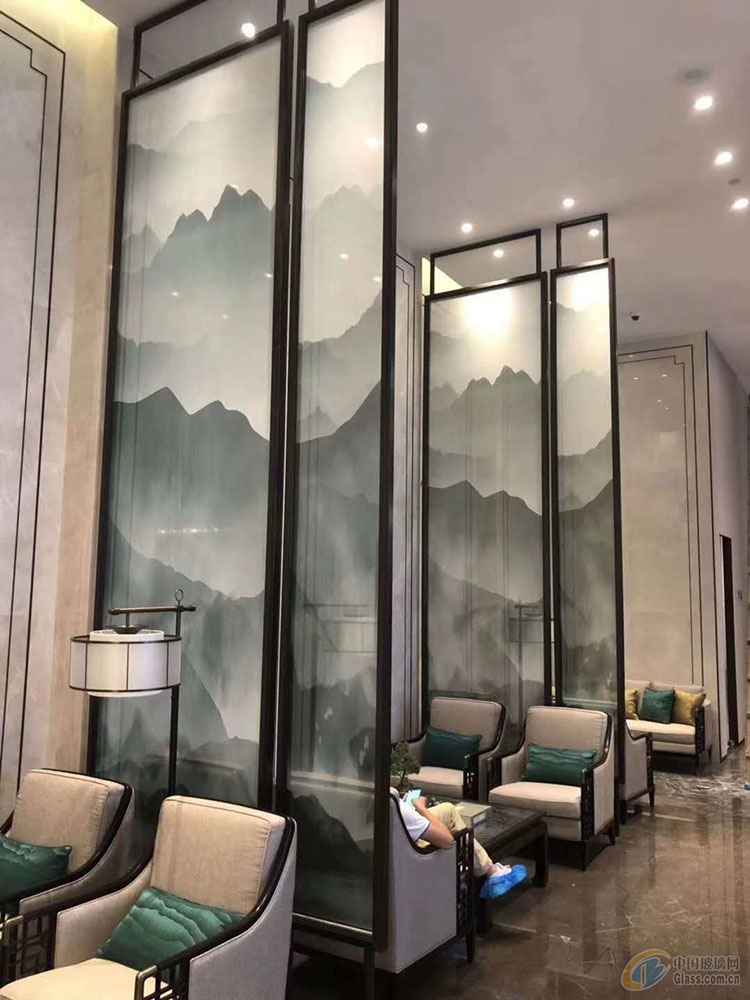 山水画玻璃